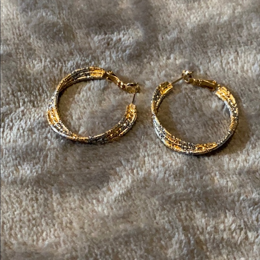 Stainless steel hoop earrings